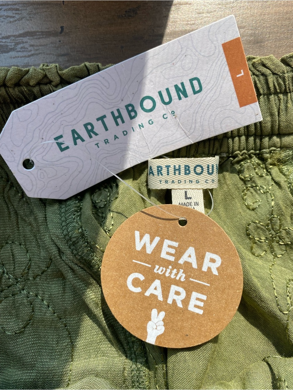 EARTHBOUND Olive Panel Velvet Maxi Skirt - Picture 3 of 10
